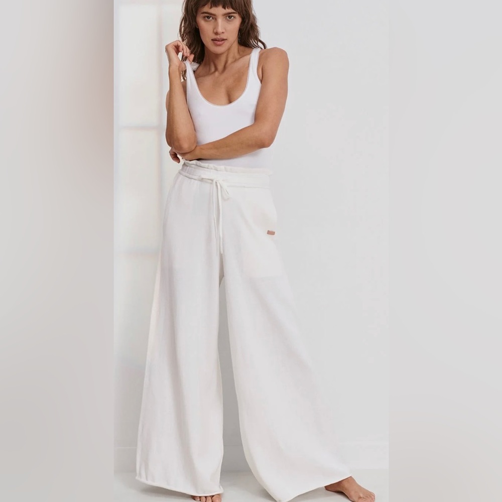 Lunya Cozy Cotton Silk Relaxed Wide leg